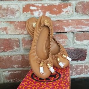 **SOLD** Tory Burch Tan Flats Reese Mestico